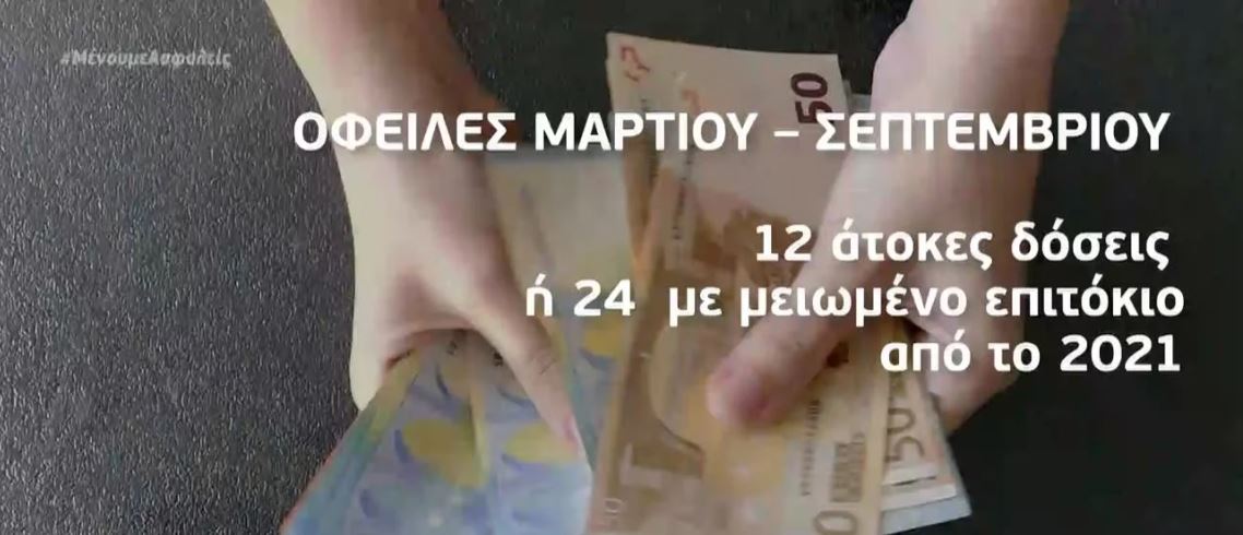 Έκτακτη ρύθμιση 12 και 24 δόσεων για τις οφειλές της πανδημίας