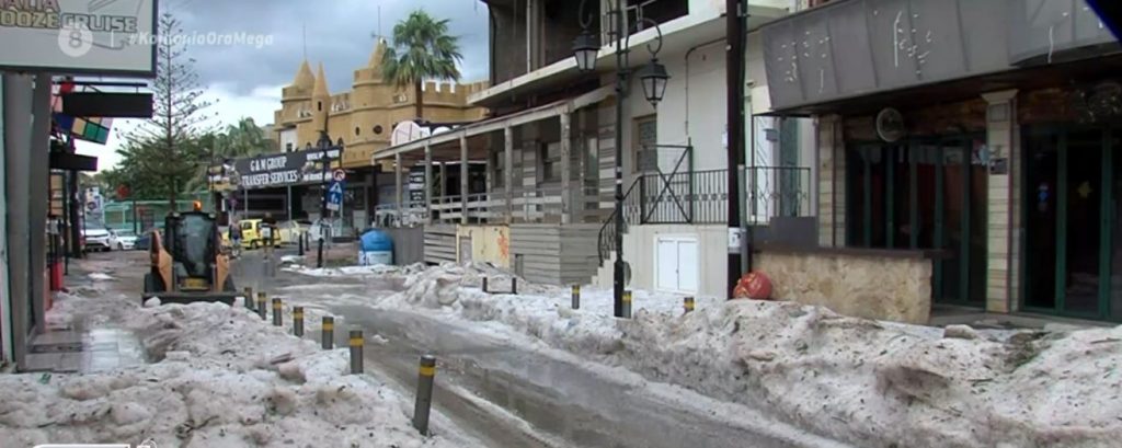 Κρήτη: «Σάρωσε» η κακοκαιρία – Το «έστρωσε» με χαλάζι στα Μάλια