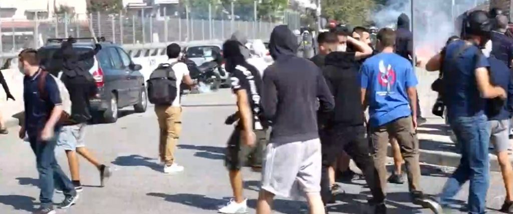 Ένταση και χημικά στο μαθητικό συλλαλητήριο