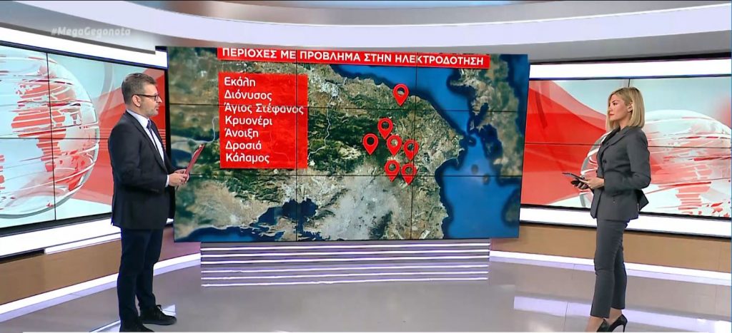 «Μήδεια»: Χωρίς ρεύμα 7.000 νοικοκυριά στην Αττική – Αγώνας δρόμου για την αποκατάσταση των ζημιών