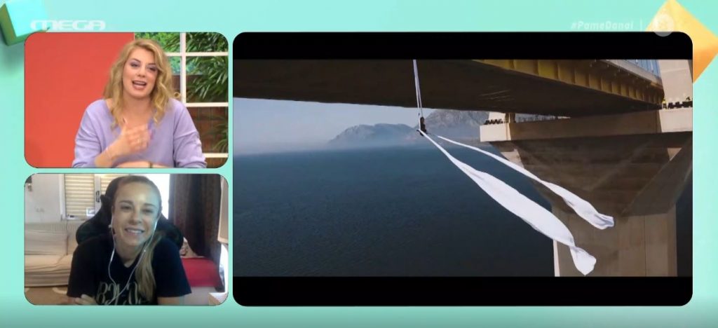 Κατερίνα Σολδάτου: Χορεύοντας στον αέρα, δεμένη με γαλανόλευκα πανιά, μπροστά από το Άγαλμα της Ελευθερίας!