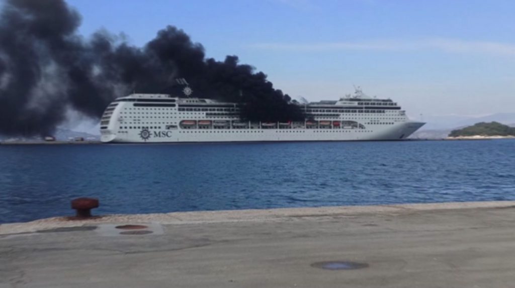 Κέρκυρα: Αναστάτωση στο λιμάνι μετά από φωτιά σε κρουαζιερόπλοιο