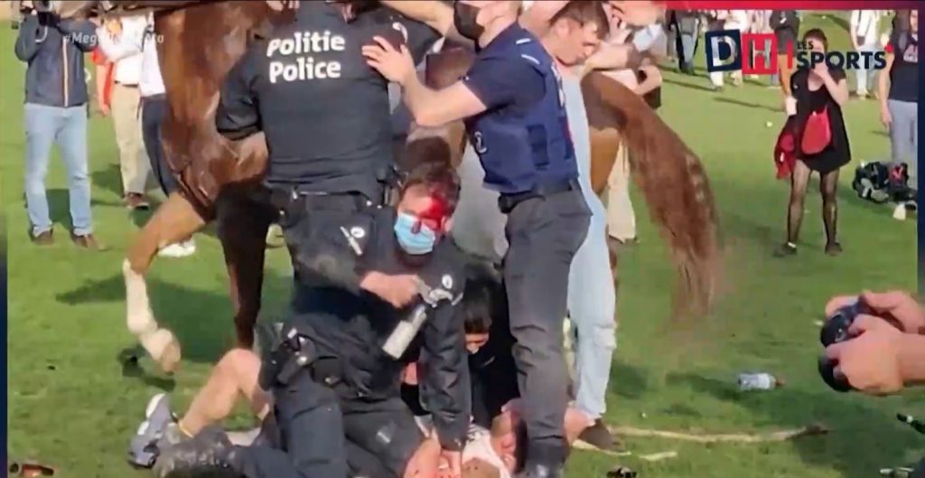 Βρυξέλλες: Βίαια επεισόδια από κορωνοπάρτι που ξεκίνησε ως πρωταπριλιάτικο αστείο