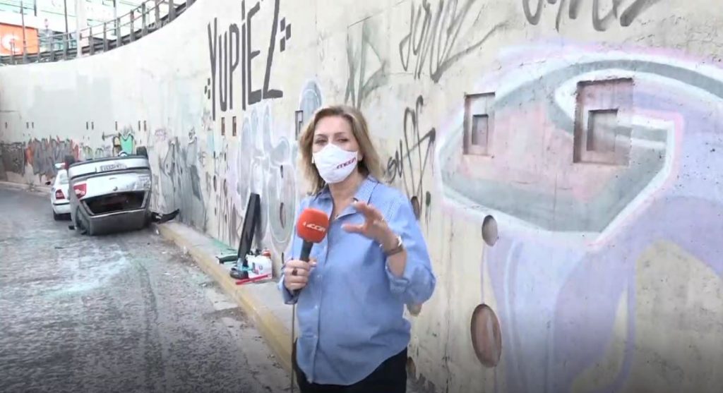 Ανατροπή αυτοκινήτου στη γέφυρα της Αμφιθέας