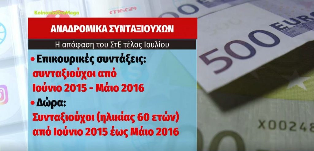 Τέλος Ιουλίου η απόφαση του ΣτΕ που «ξεκλειδώνει» δώρα, αναδρομικά & επικουρικές
