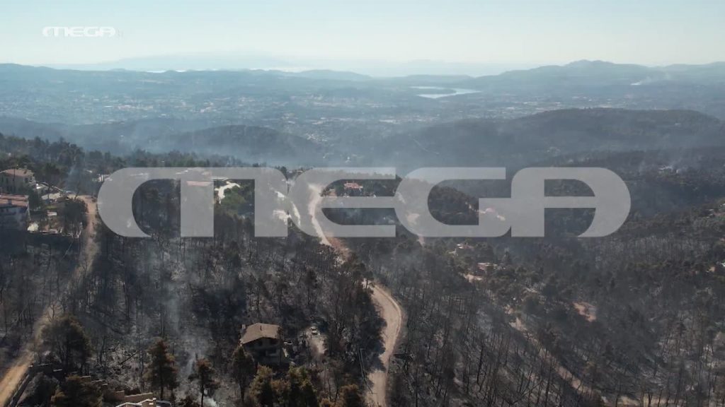 Το drone του MEGA κατέγραψε την καταστροφή στην Αττική