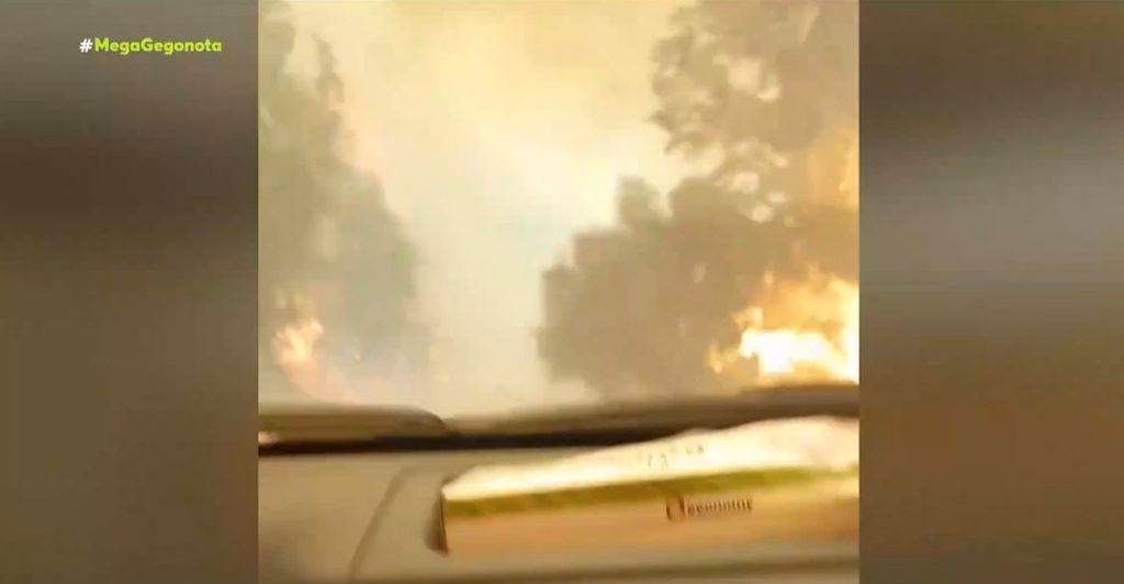 Φωτιές – Αυτοκίνητο περνάει μέσα από τις φλόγες στη Γορτυνία – Συγκλονιστικό βίντεο