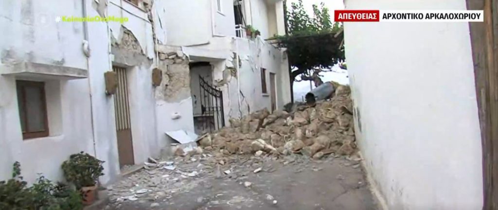 Κρήτη – Συνεχίζονται οι ισχυροί μετασεισμοί στο Αρκαλοχώρι – Εικόνες καταστροφής