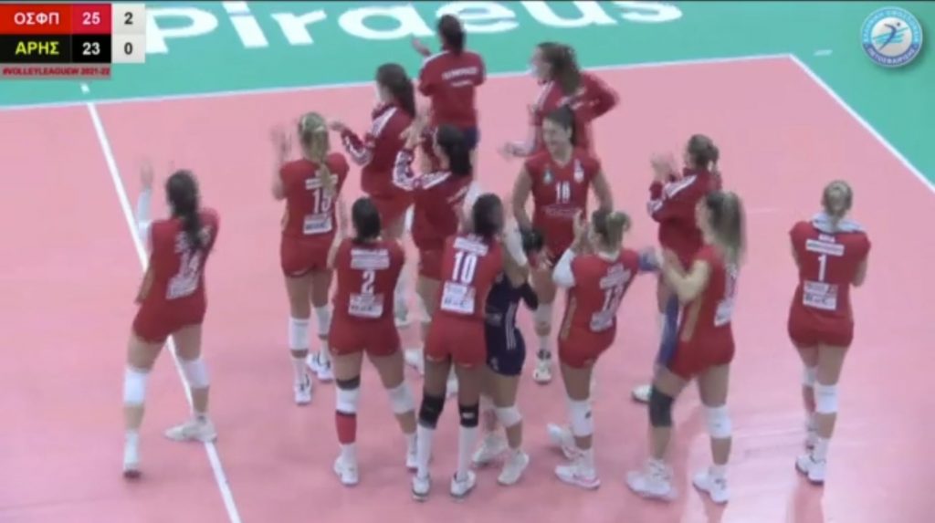 Βόλεϊ – Νίκη για τη γυναικεία ομάδα του Ολυμπιακού έναντι του Άρη