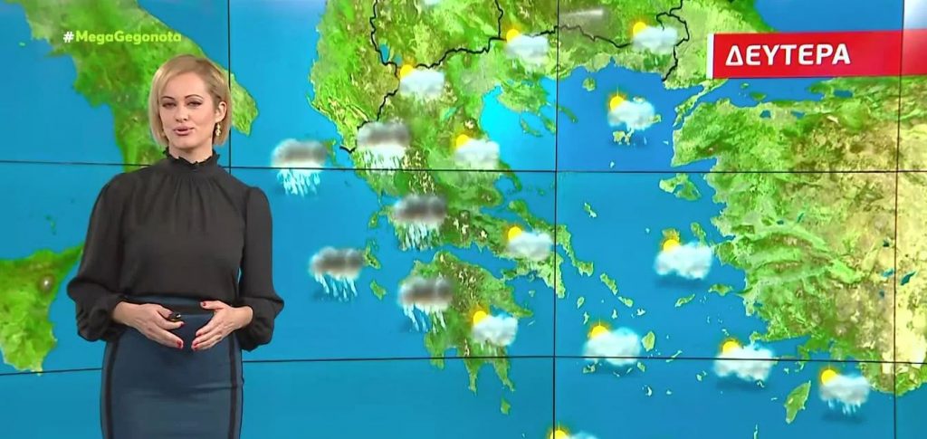 Συννεφιά και βροχές τη Δευτέρα – Η πρόγνωση της Χριστίνας Ρήγου