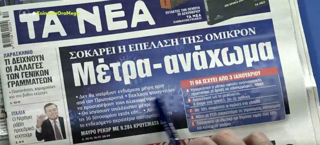 Τα πρωτοσέλιδα των εφημερίδων σήμερα