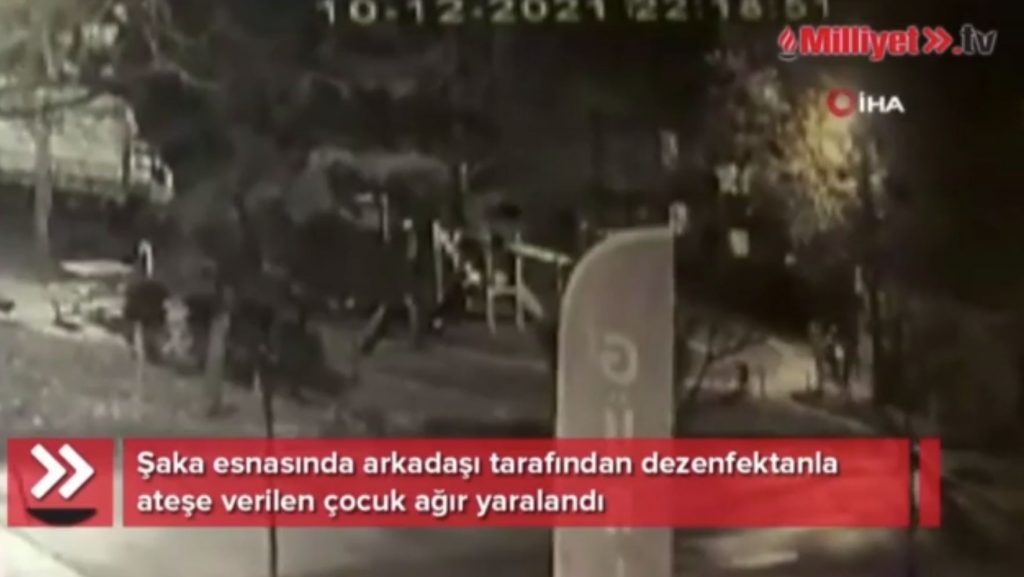 Τουρκία – Ανήλικος έριξε απολυμαντικό σε φίλο του και του έβαλε φωτιά