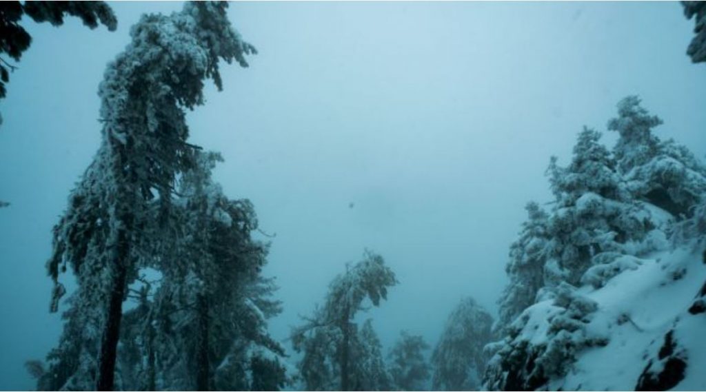 Καιρός – Λευκό τοπίο στην Πάρνηθα έφερε η κακοκαιρία «Κάρμελ»