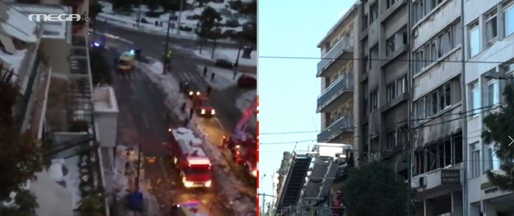 Η στιγμή της έκρηξης στη λεωφόρο Συγγρού: Ένας τραυματίας & σοβαρές ζημιές