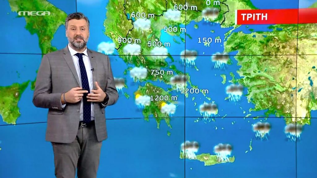 Έντονες βροχές και καταιγίδες την Τρίτη – Σε ποια υψόμετρα θα χιονίσει