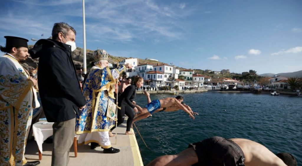 Κυριάκος Μητσοτάκης – Στην 130 Σμηναρχία Μάχης στη Λήμνο για τα Θεοφάνεια