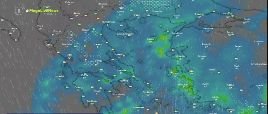 Καλλιάνος: Φόβος για ισχυρές βροχοπτώσεις στην Αττική το μεσημέρι της Τετάρτης