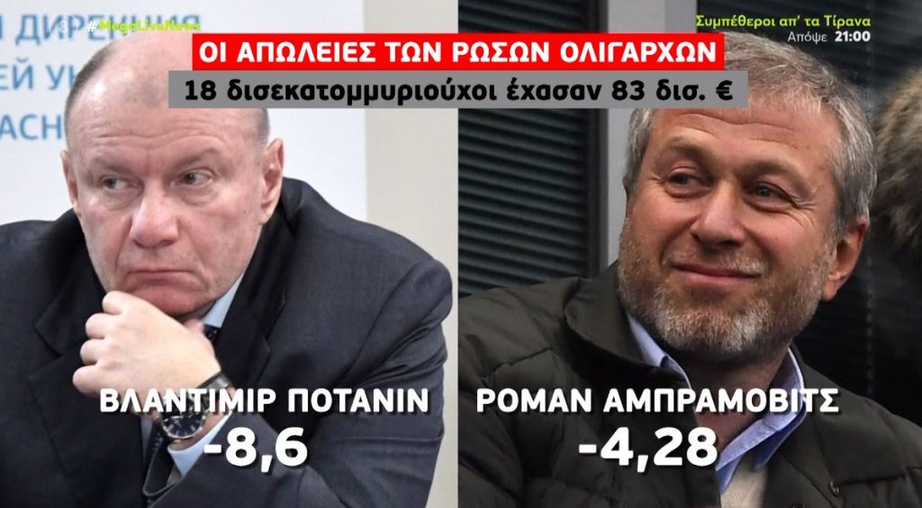 «Γονατίζουν» οι Ρώσοι ολιγάρχες από τις κυρώσεις