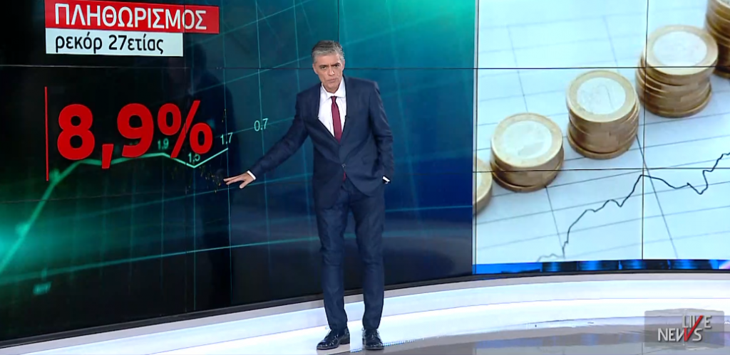 Πληθωρισμός: Νέο άλμα στο 8,9% τον Μάρτιο