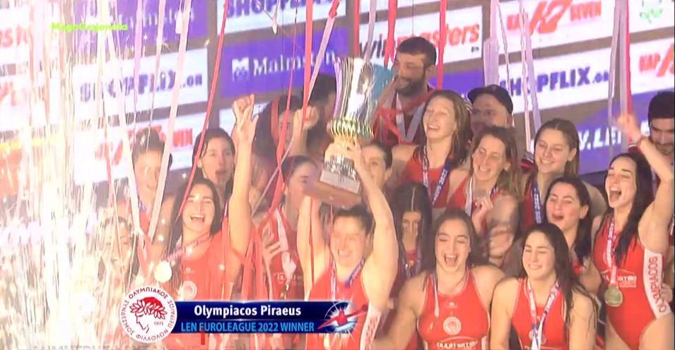 Πόλο γυναικών: Πρωταθλήτριες Ευρώπης για δεύτερη συνεχόμενη φορά οι Ερυθρόλευκες