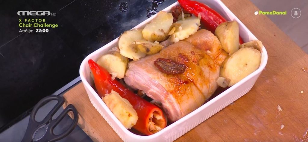 Ο Τίμος Ζαχαράτος μάς ετοιμάζει χοιρινό ρολό γεμιστό με ταλαγάνι!