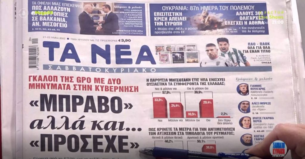 Τα πρωτοσέλιδα των εφημερίδων σήμερα