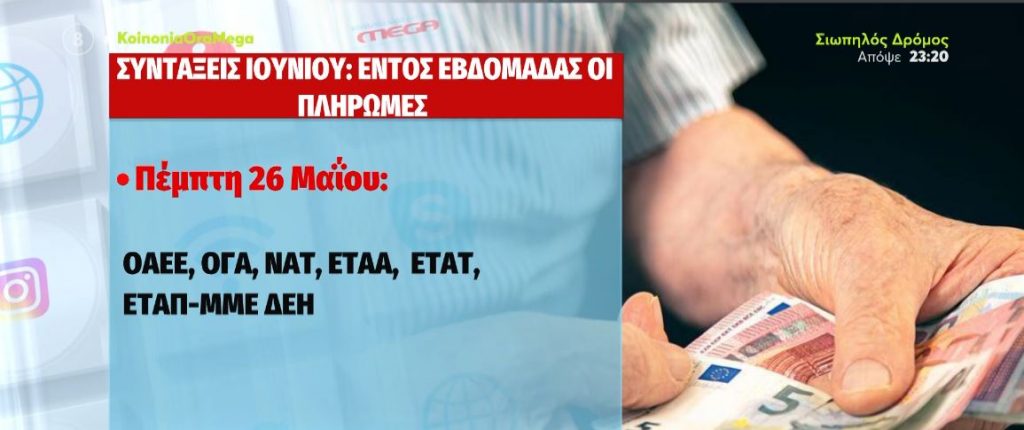 Συντάξεις Ιουνίου: Οι ημερομηνίες πληρωμής