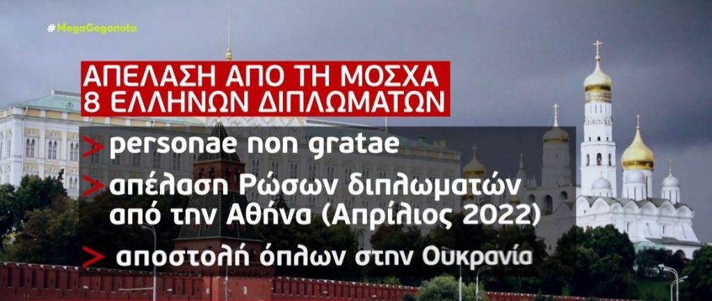 Ρωσία: Κήρυξε «personae non gratae» 8 Έλληνες διπλωμάτες