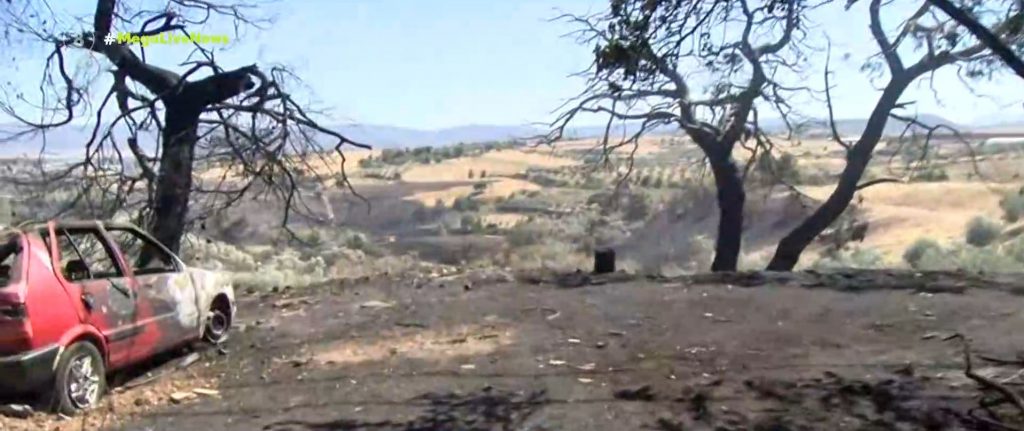 Φωτιά στο Σχηματάρι: Κάηκαν σπίτια και αυτοκίνητα