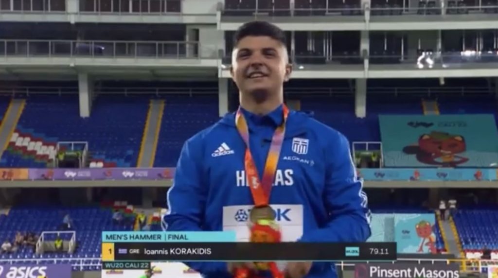 Το χρυσό μετάλλιο κατέκτησε ο Γιάννης Κορακίδης στη σφυροβολία