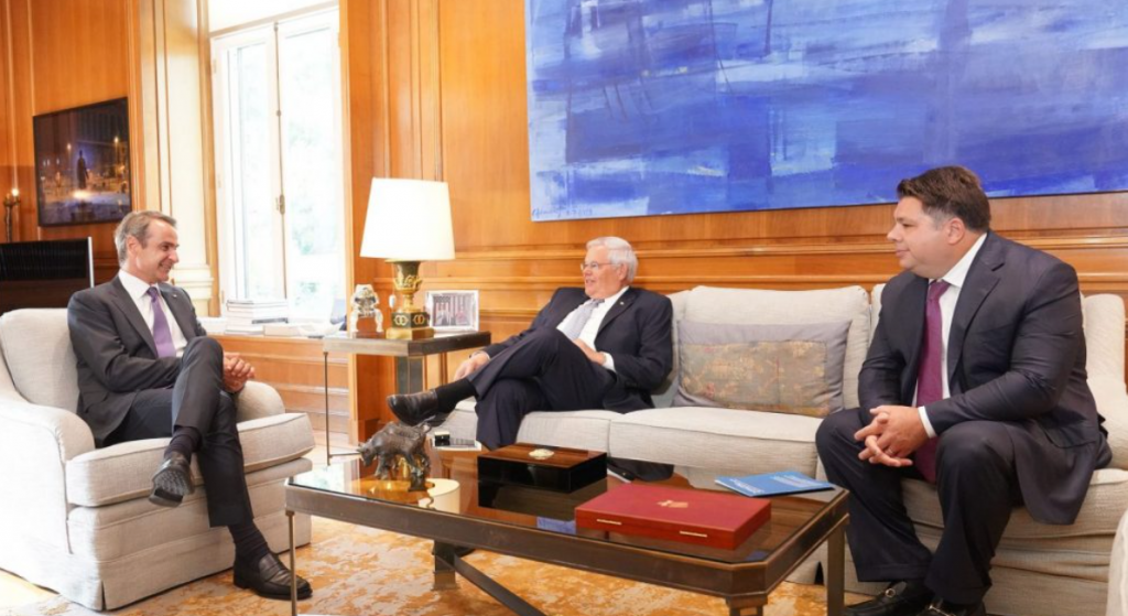 Μητσοτάκης: Η τουρκική προκλητικότητα στο επίκεντρο της συνάντησής του με τον Μπομπ Μενέντεζ