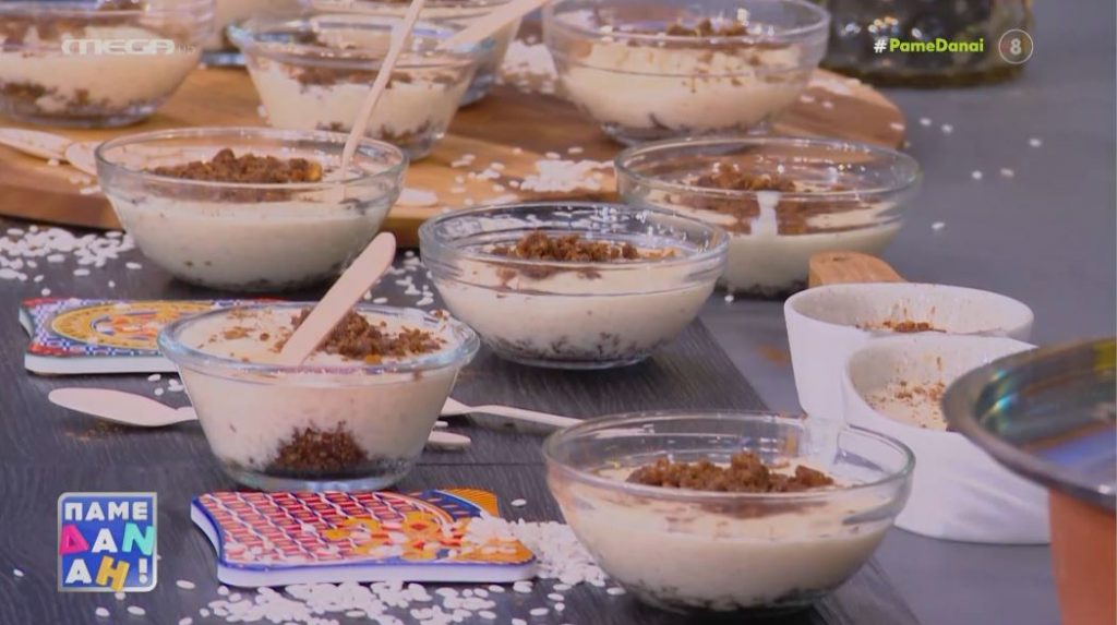 Ο Τίμος Ζαχαράτος ετοιμάζει ρυζόγαλο με μπισκότο κανέλας