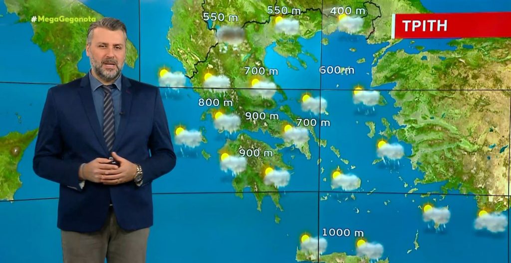 Βροχερό το σκηνικό του καιρού την Τρίτη – Η πρόγνωση του Γιάννη Καλλιάνου