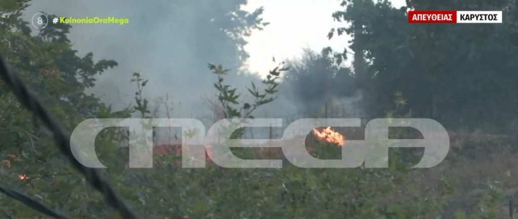 Φωτιά στην Κάρυστο: Μαίνεται το πύρινο μέτωπο – Αναζωπύρωση στο Πλατανιστό