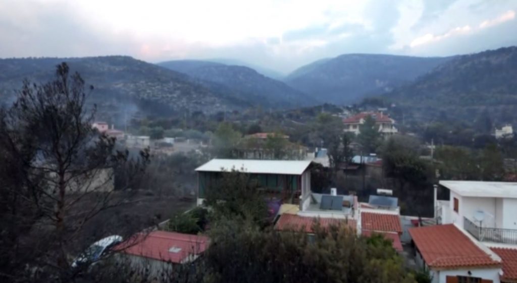 Φωτιά: Βελτιωμένη η εικόνα από την Πάρνηθα – Αποκλειστικές εικόνες από το drone του Mega