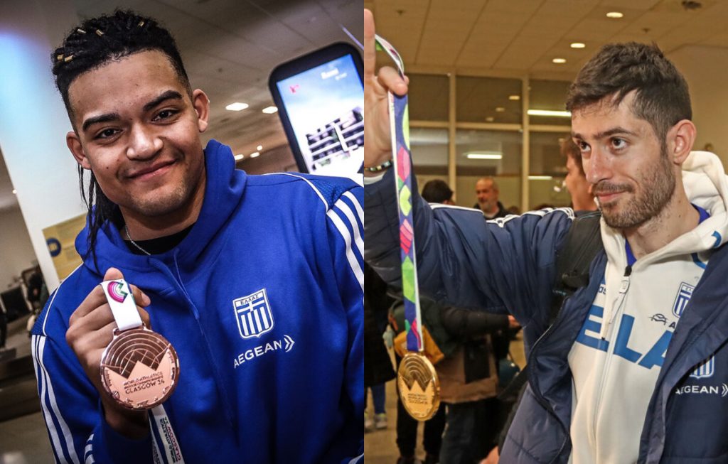 Αποθεώθηκαν Τεντόγλου και Καραλής κατά την άφιξή τους στην Ελλάδα