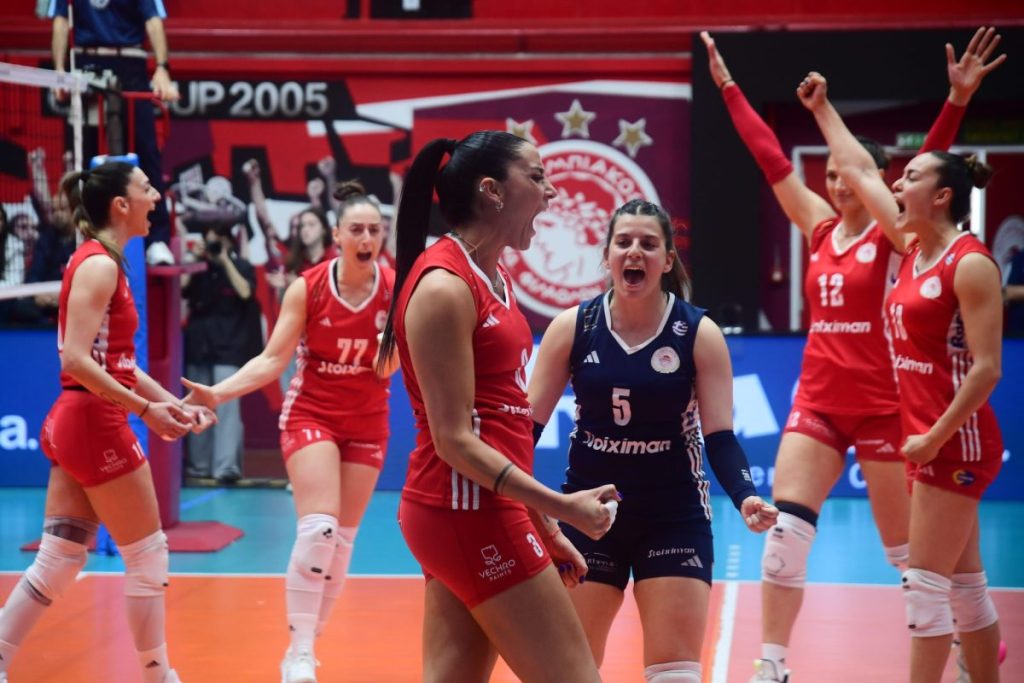 Volley League Γυναικών: Ο Ολυμπιακός νίκησε 3-0 τον ΠΑΟΚ και έκανε το πρώτο βήμα για τον τίτλο