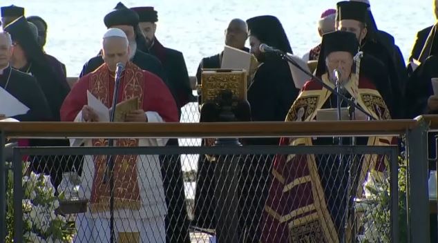 Ιστορική κοινή Λειτουργία του Οικουμενικού Πατριάρχη Βαρθολομαίου & του Πάπα Λέοντα ΙΔ’