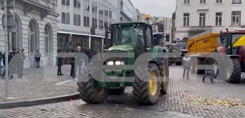 Ένταση στις Βρυξέλλες μεταξύ αστυνομίας και αγροτών