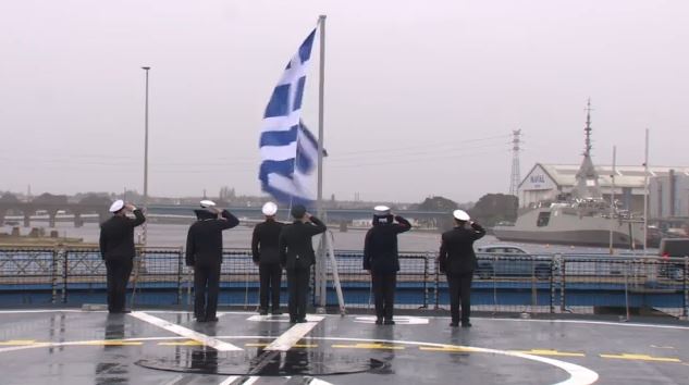 Σε εποχή Belharra το Πολεμικό Ναυτικό – Υψώθηκε η ελληνική σημαία στην φρεγάτα «Κίμων»