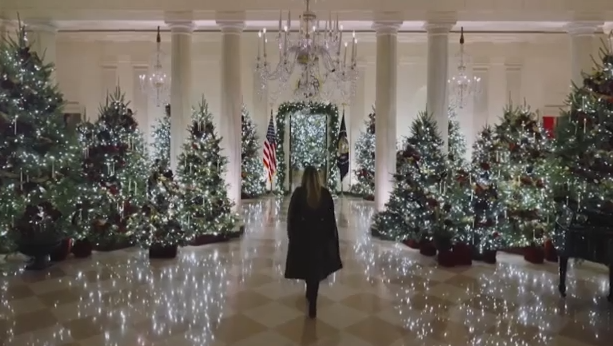 ΗΠΑ: 51 χριστουγεννιάτικα δέντρα, 2.500 αστέρια και αμέτρητα λαμπιόνια στον Λευκό Οίκο