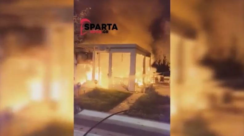 Νεάπολη Λακωνίας: Μεγάλη φωτιά σε καφετέρια – Εξερράγη σόμπα υγραερίου