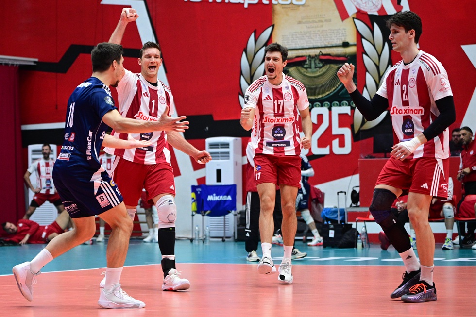 CEV Cup: Έφυγε με την πρόκριση από την Ολλανδία ο Ολυμπιακός (3-2)