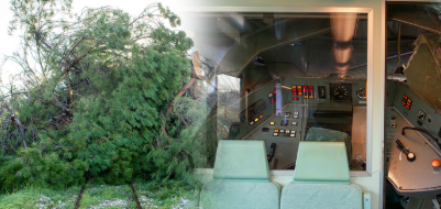 Ηλεία: Τρένο συγκρούστηκε με τεράστιο πεύκο που έπεσε στις ράγες – Τραυματίστηκε ο μηχανοδηγός