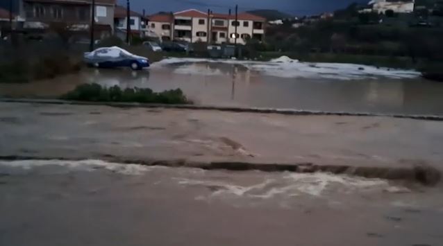 Στο έλεος της κακοκαιρίας η Λήμνος – Προβλήματα & πλημμύρες