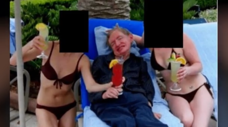 Η σκιά του Έπστιν πάνω στον Στίβεν Χόκινγκ – Η φωτογραφία του επιστήμονα με τα κορίτσια με μαγιό