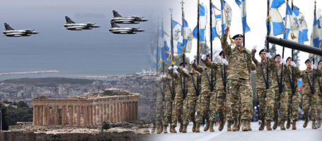 Πλήθος κόσμου στην επιβλητική στρατιωτική παρέλαση στο κέντρο της Αθήνας