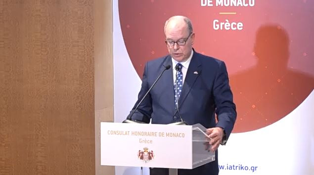 Ο πρίγκιπας Αλβέρτος στα εγκαίνια του προξενείου του Μονακό στο Κεφαλάρι