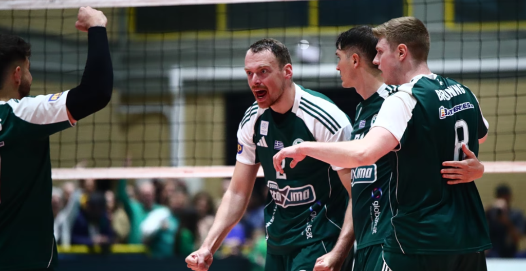 Volley League ανδρών: O Παναθηναϊκός νίκησε τον ΠΑΟΚ 3-1 και έκανε το πρώτο βήμα για τον τίτλο
