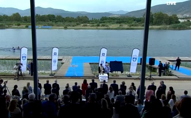 Εγκαινιάστηκε το ανακαινισμένο Ολυμπιακό Κωπηλατοδρόμιο στον Σχοινιά
